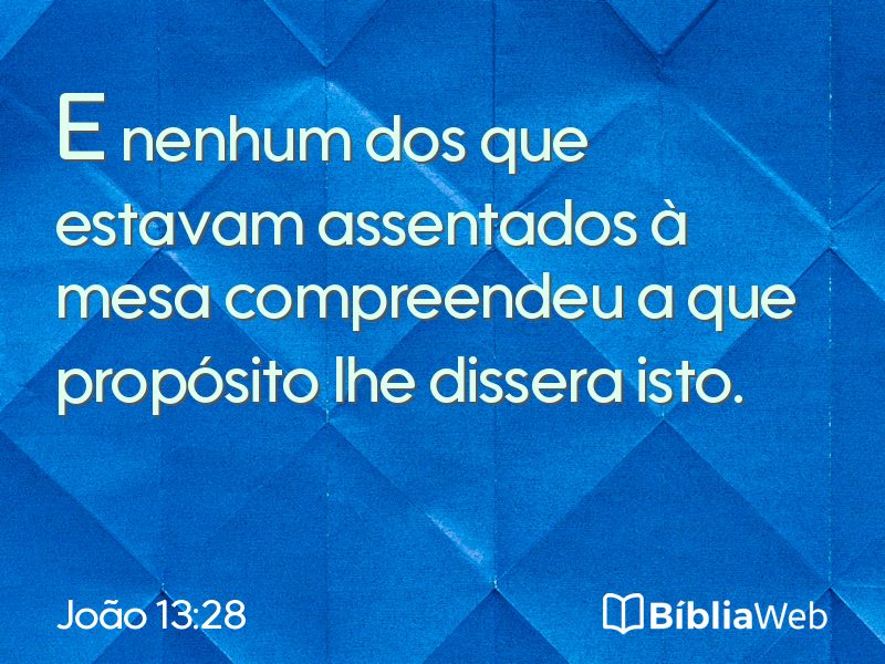 João 13:28 em imagem para compartilhar