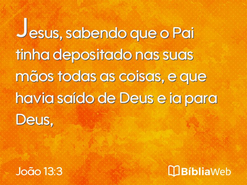 João 13:3 em imagem para compartilhar