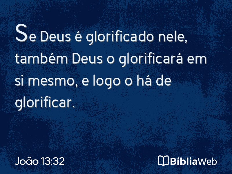 João 13:32 em imagem para compartilhar