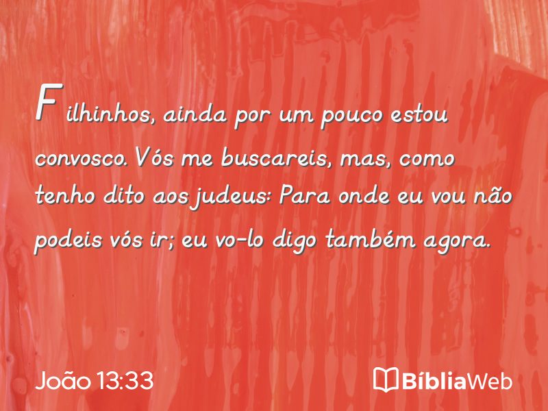 João 13:33 em imagem para compartilhar