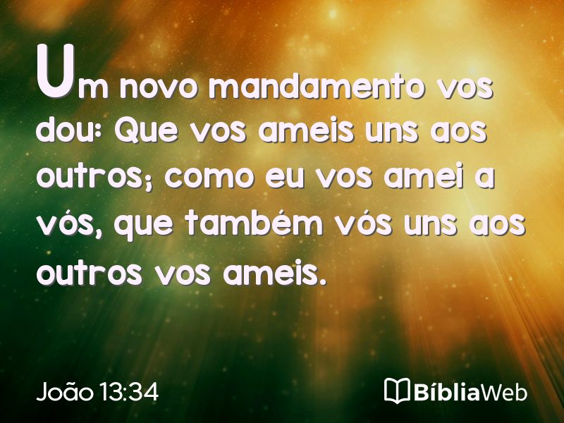 João 13:34 em imagem para compartilhar