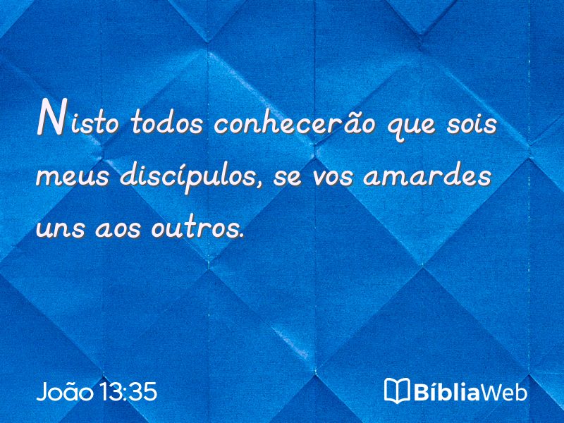 João 13:35 em imagem para compartilhar