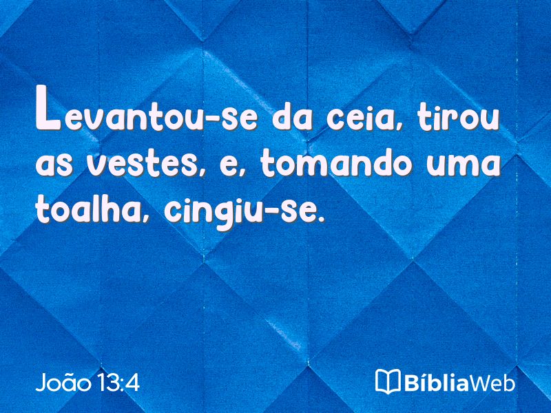 João 13:4 em imagem para compartilhar