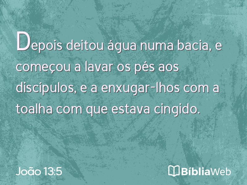 João 13:5 em imagem para compartilhar