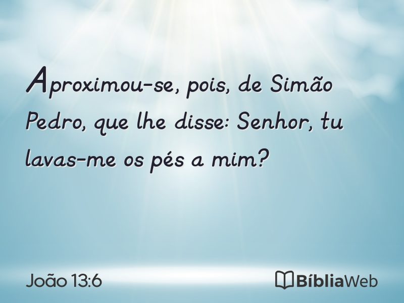 João 13:6 em imagem para compartilhar