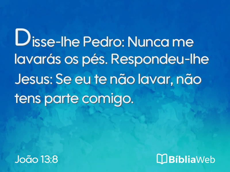 João 13:8 em imagem para compartilhar