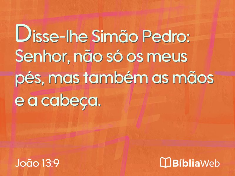 João 13:9 em imagem para compartilhar