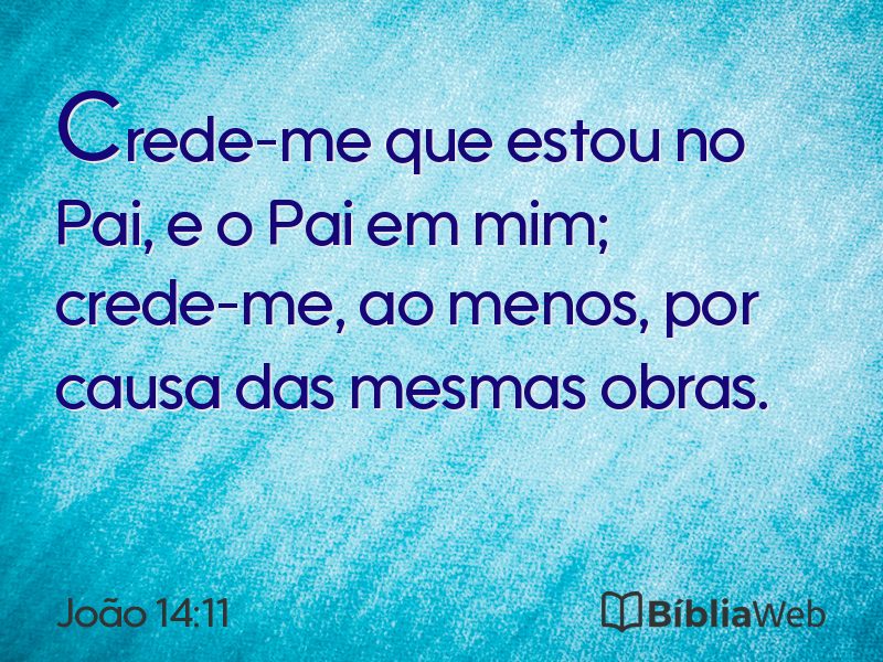 João 14:11 em imagem para compartilhar