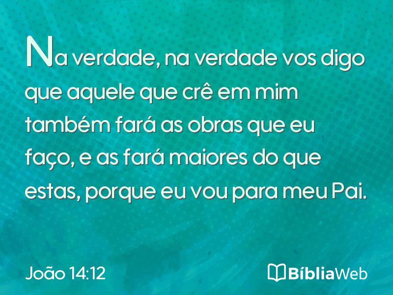 João 14:12 em imagem para compartilhar