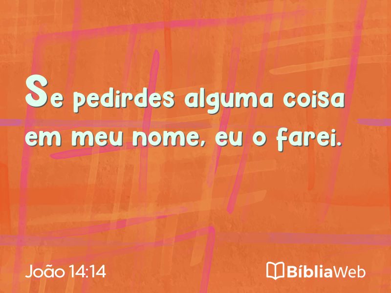 João 14:14 em imagem para compartilhar