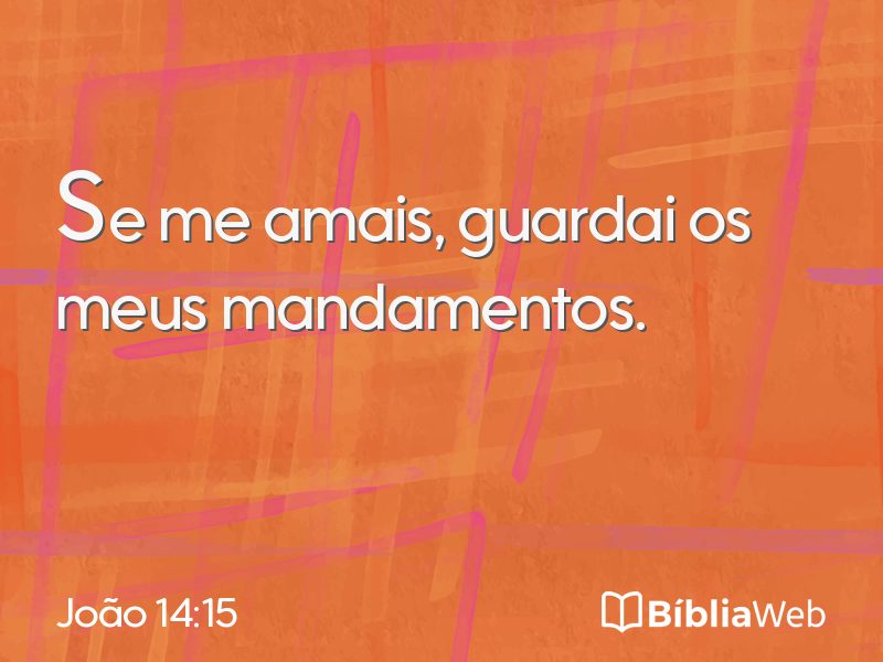 João 14:15 em imagem para compartilhar