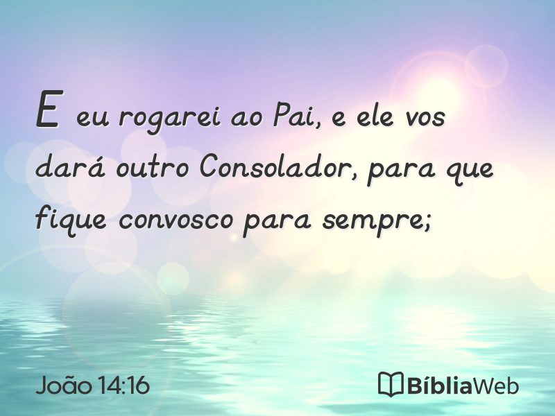 João 14:16 em imagem para compartilhar