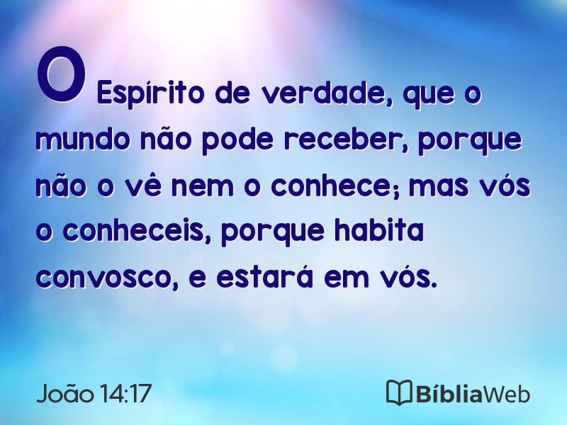 João 14:17 em imagem para compartilhar