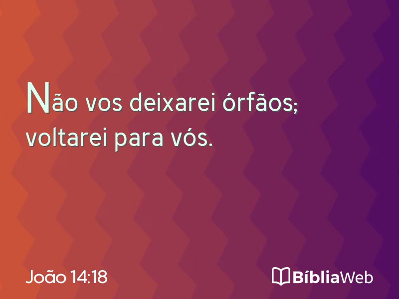 João 14:18 em imagem para compartilhar