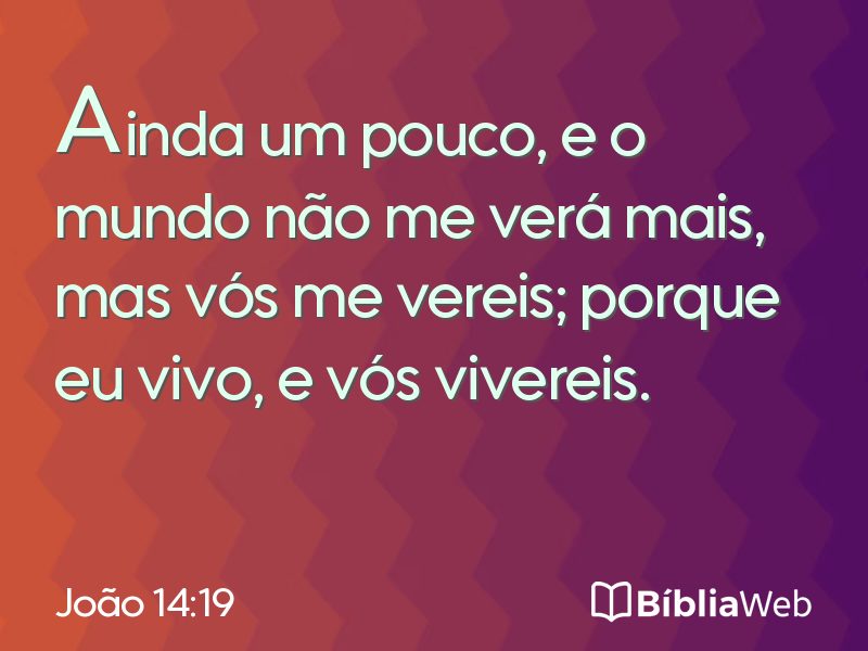 João 14:19 em imagem para compartilhar