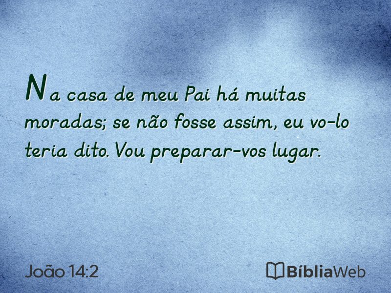 João 14:2 em imagem para compartilhar