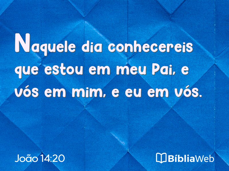 João 14:20 em imagem para compartilhar