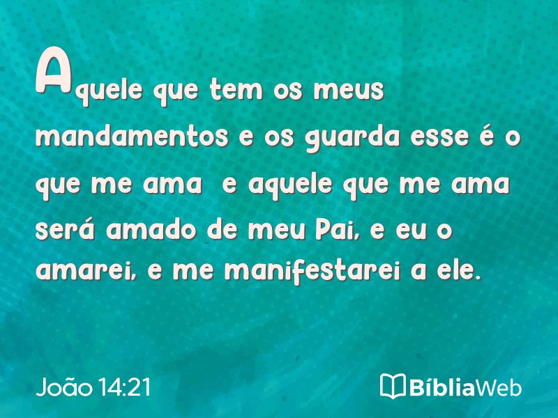 João 14:21 em imagem para compartilhar