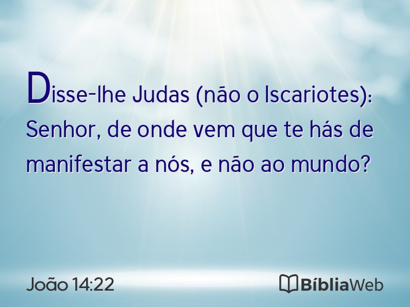 João 14:22 em imagem para compartilhar