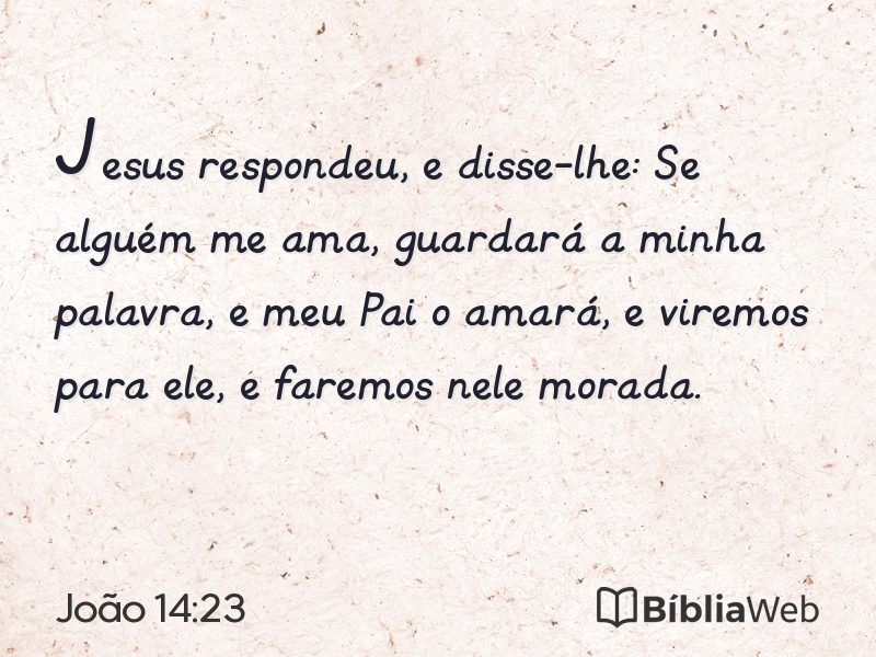 João 14:23 em imagem para compartilhar