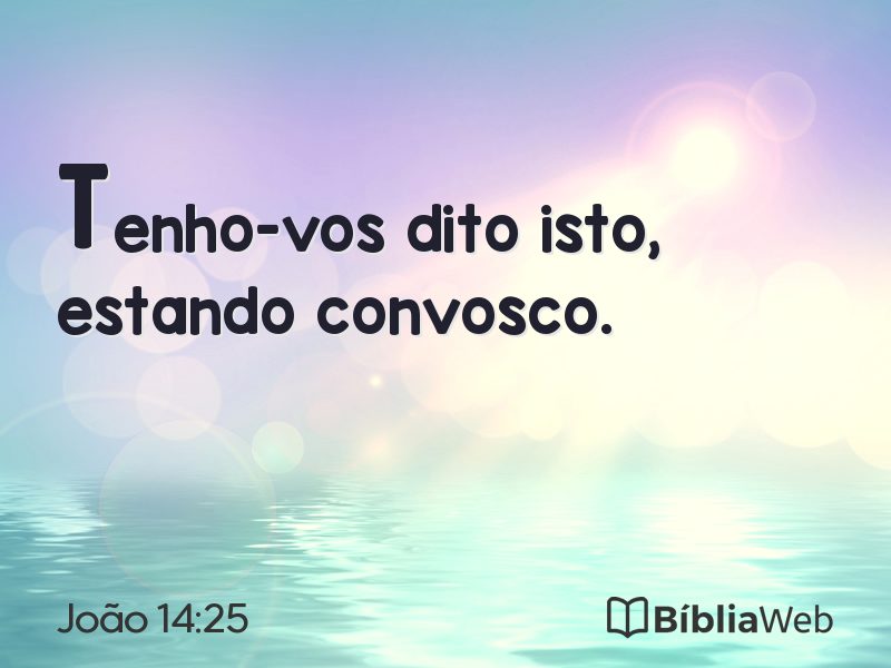 João 14:25 em imagem para compartilhar