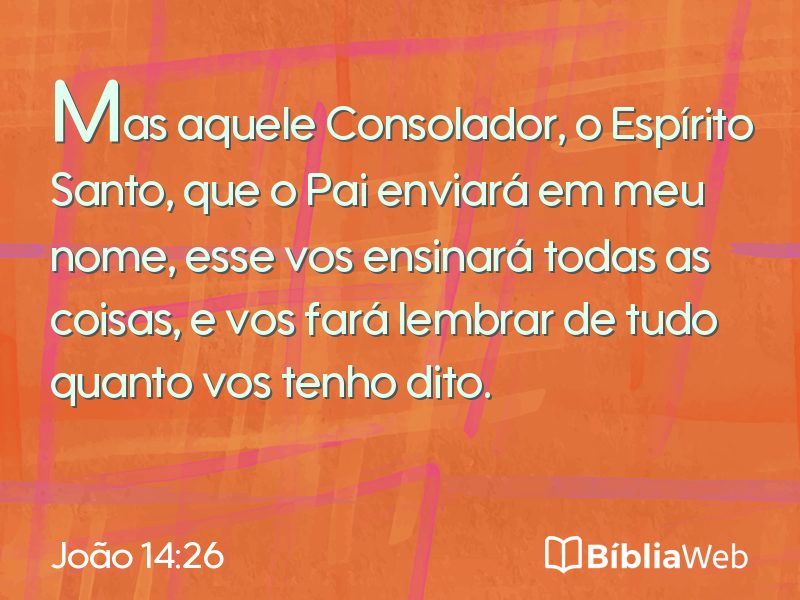 João 14:26 em imagem para compartilhar