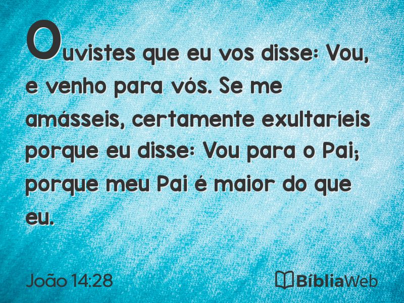 João 14:28 em imagem para compartilhar