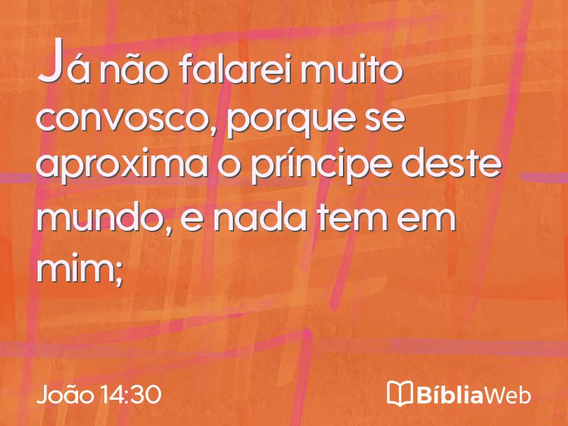 João 14:30 em imagem para compartilhar
