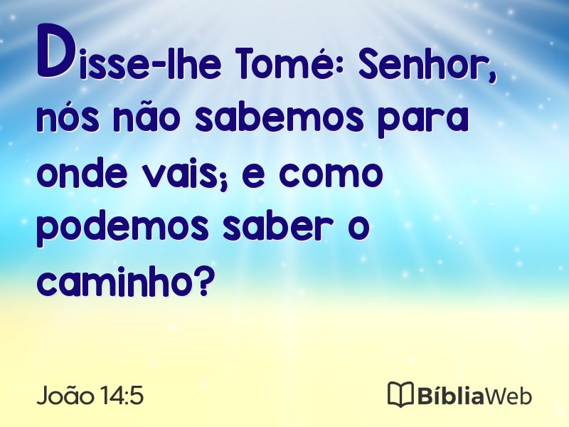 João 14:5 em imagem para compartilhar