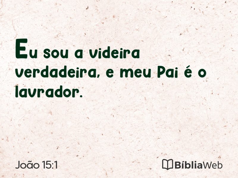 João 15:1 em imagem para compartilhar