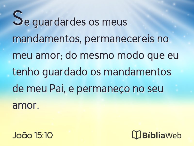 João 15:10 em imagem para compartilhar