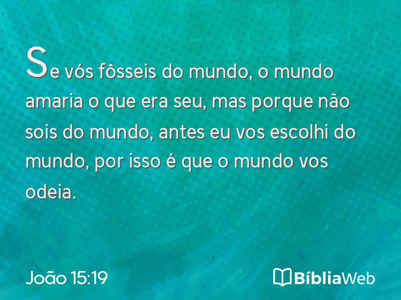 João 15:19 em imagem para compartilhar
