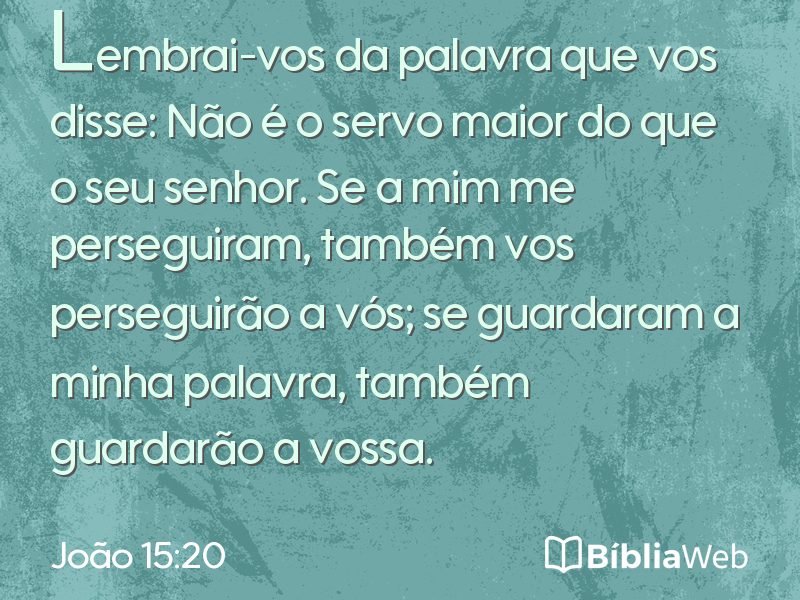 João 15:20 em imagem para compartilhar
