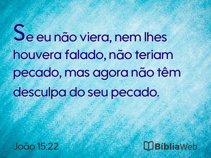 João 15:22 em imagem para compartilhar