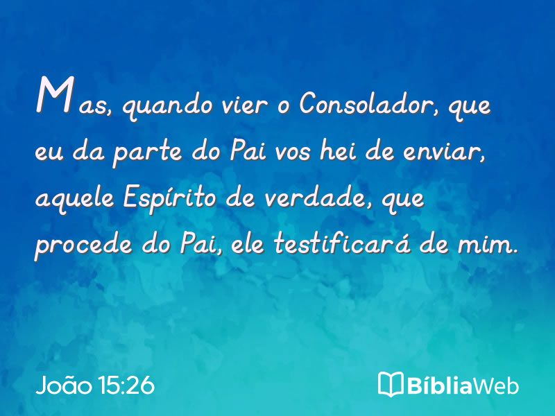 João 15:26 em imagem para compartilhar
