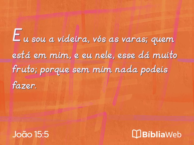 João 15:5 em imagem para compartilhar