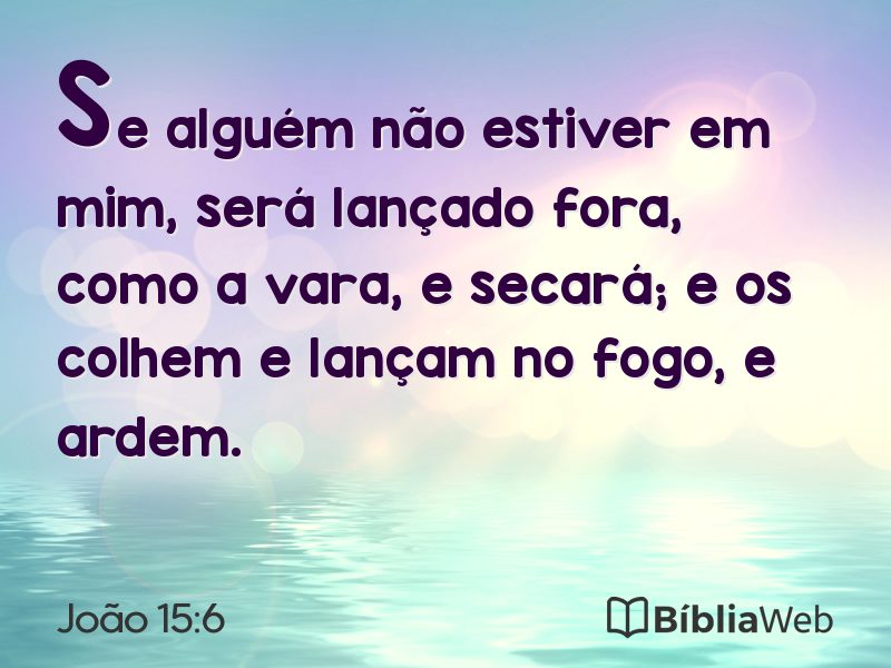 João 15:6 em imagem para compartilhar