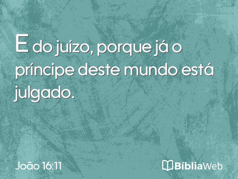 João 16:11 em imagem para compartilhar