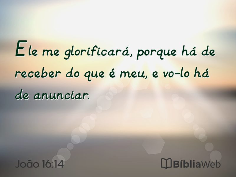 João 16:14 em imagem para compartilhar