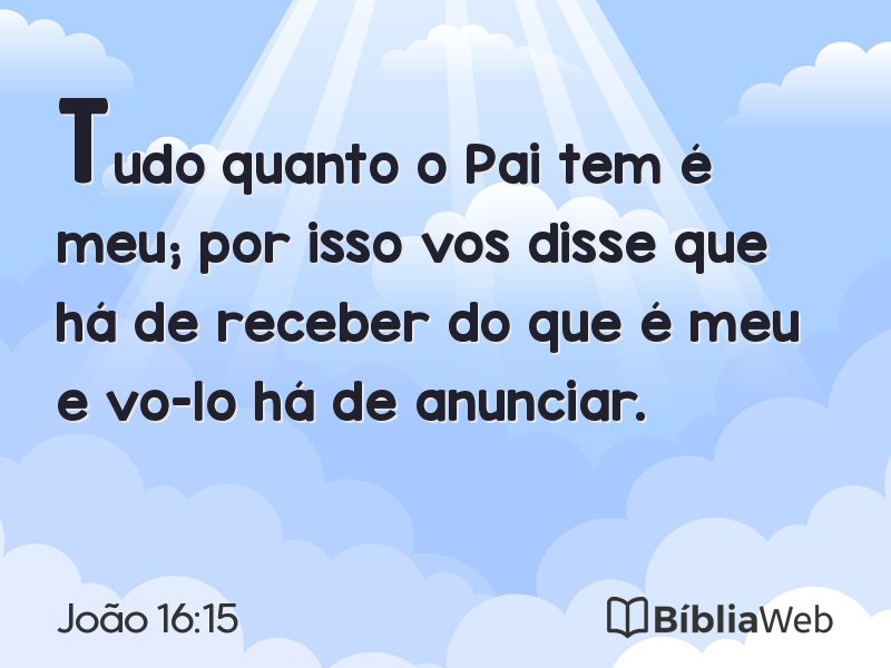 João 16:15 em imagem para compartilhar