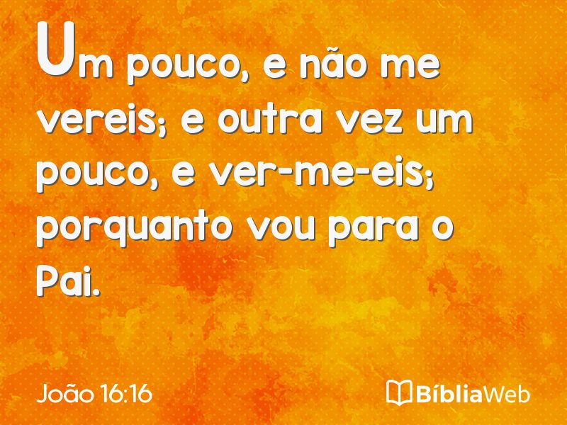João 16:16 em imagem para compartilhar