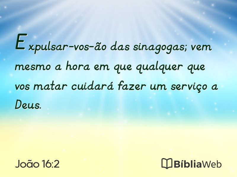 João 16:2 em imagem para compartilhar