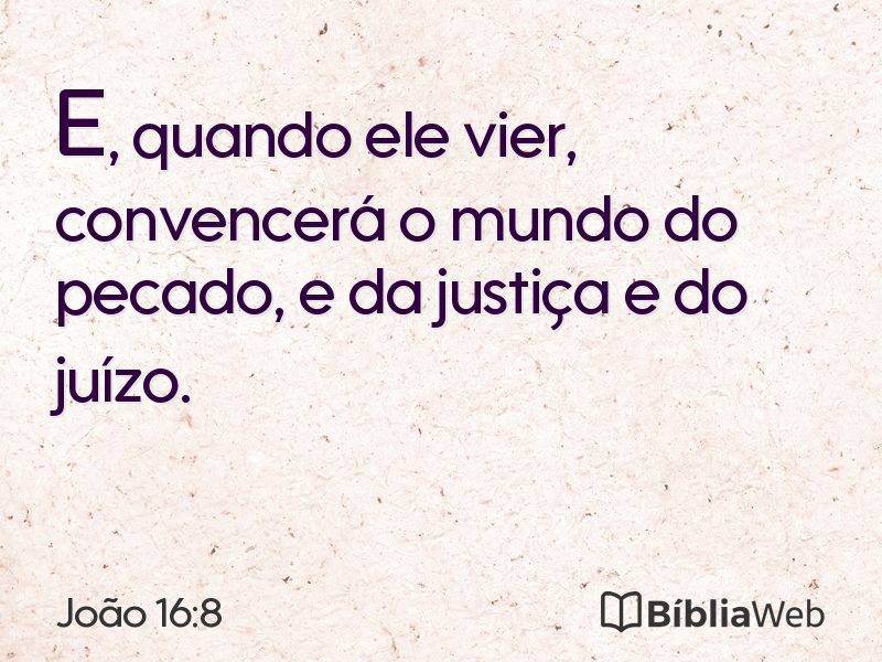 João 16:8 em imagem para compartilhar
