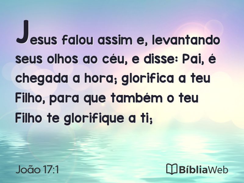 João 17:1 em imagem para compartilhar