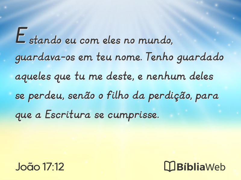 João 17:12 em imagem para compartilhar