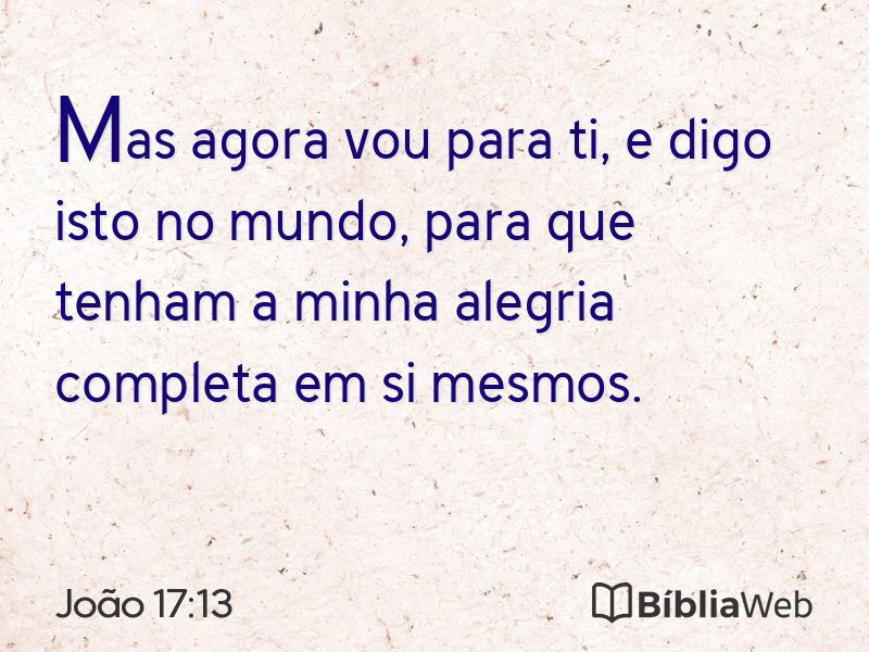 João 17:13 em imagem para compartilhar