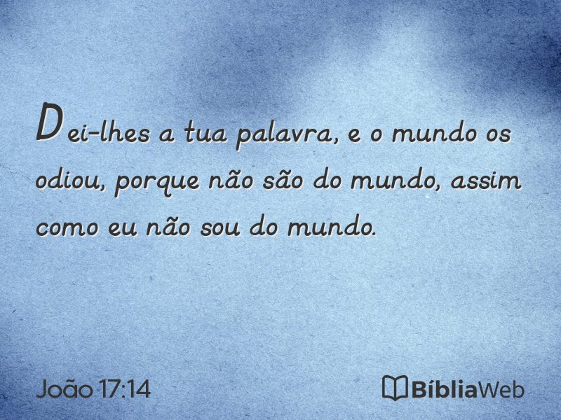João 17:14 em imagem para compartilhar