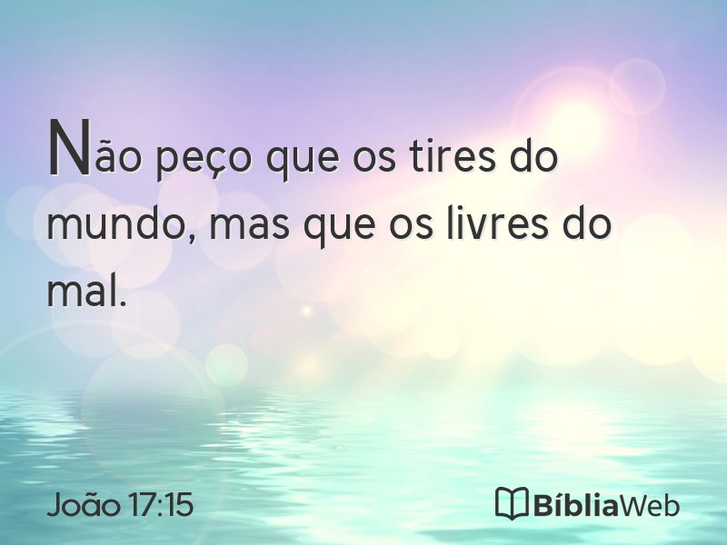 João 17:15 em imagem para compartilhar