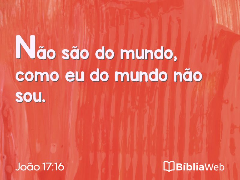 João 17:16 em imagem para compartilhar