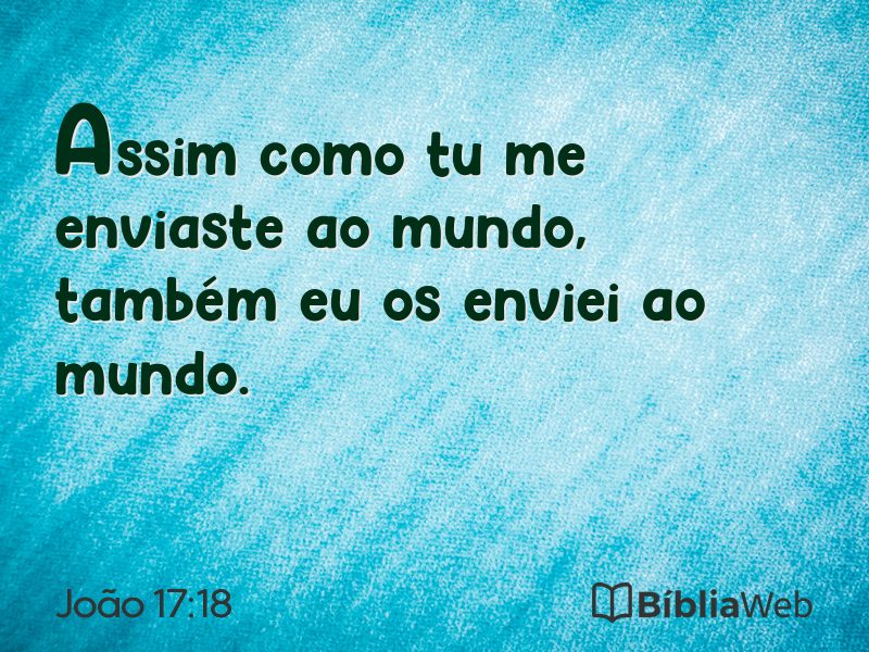 João 17:18 em imagem para compartilhar